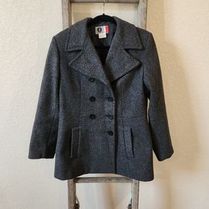 Arizona Jean Co. Women's Grey Trench Coat- Size 7/8